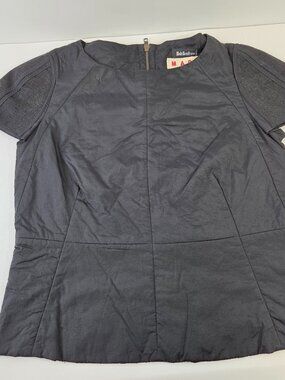 Marni Holt Renfrew Cap Sleeve T-Shirt Black/Charcoal Size 42